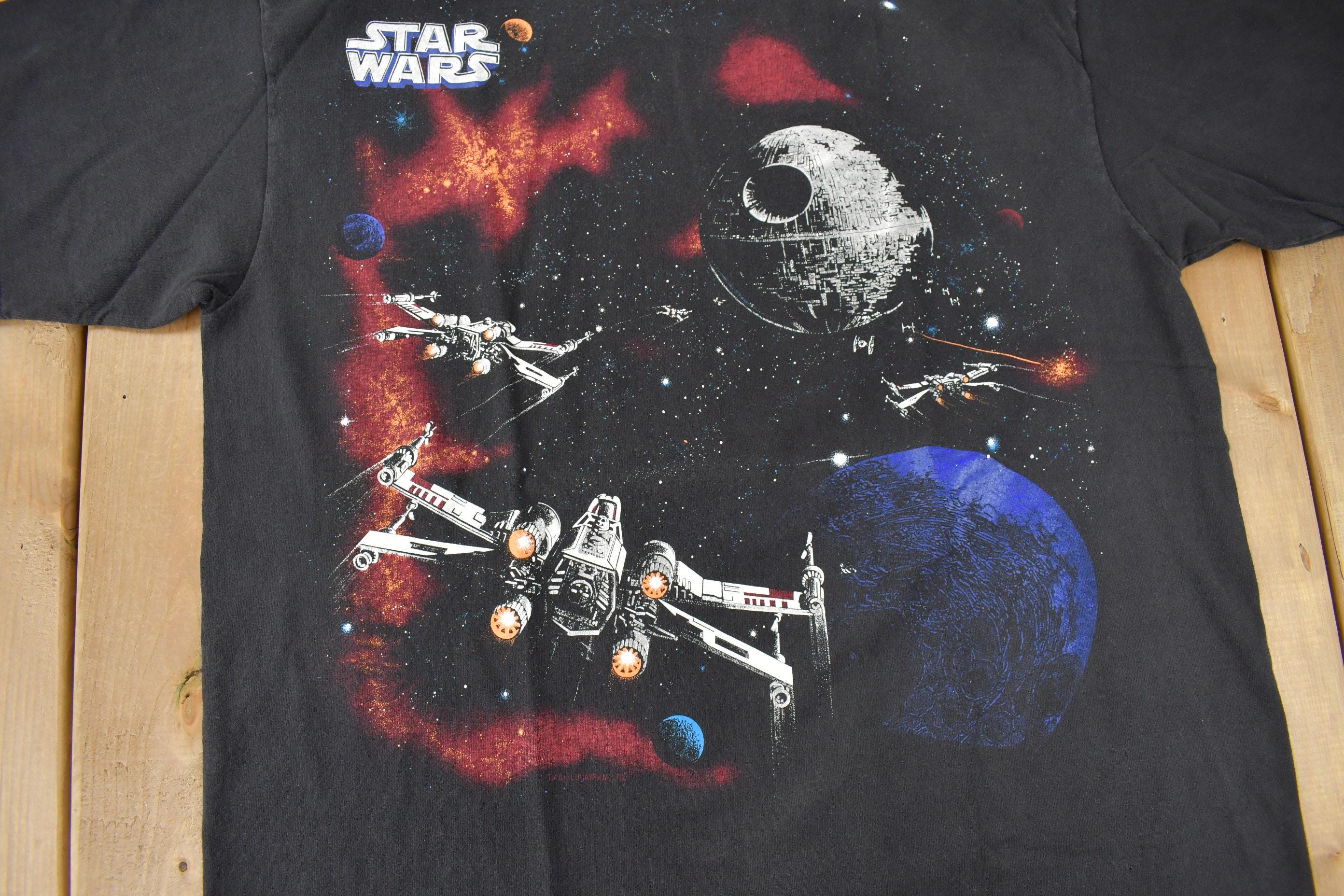 Vintage 1990s Star Wars X-Wing Graphic T-Shirt Size XL