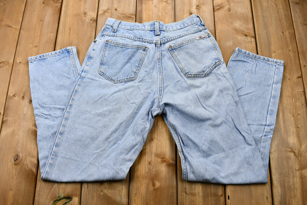 Vintage 1990s Bill Blass Light Wash High Rise Tapered Leg Jeans
