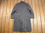 Vintage 1980s Cricketeer Herringbone Fur Collar Over Coat