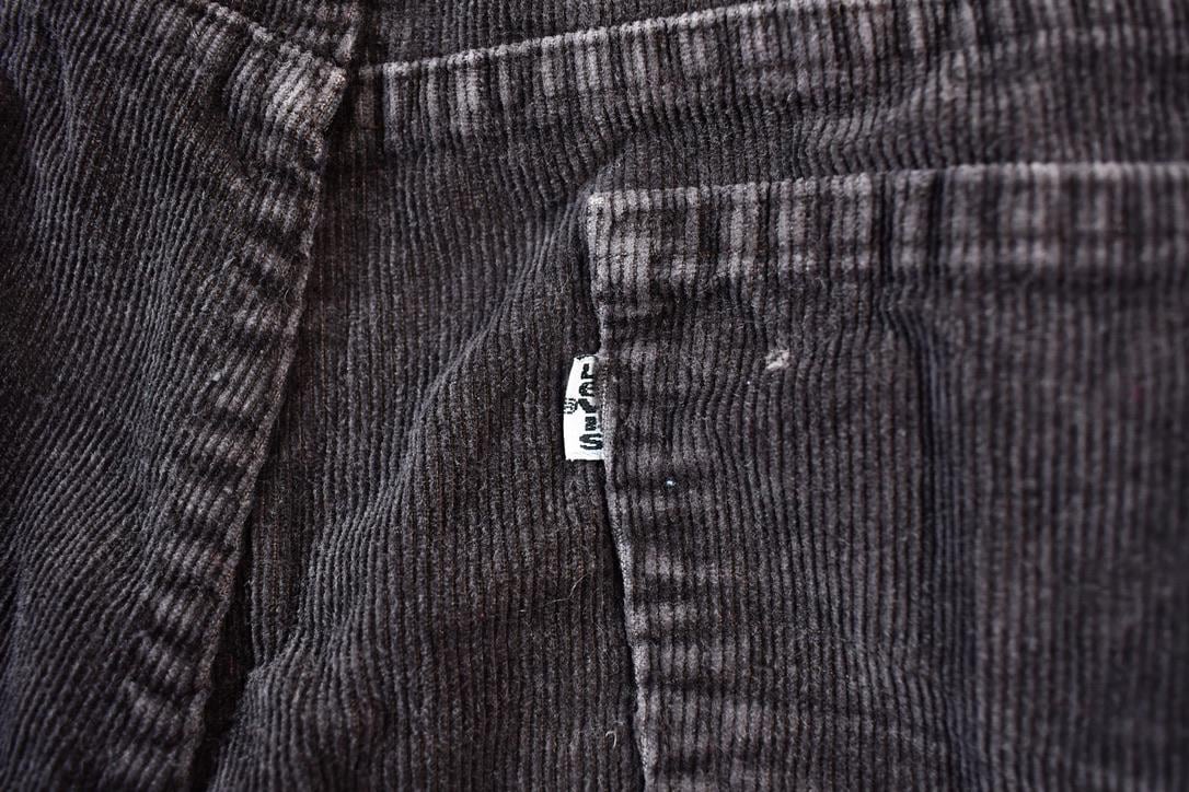 Vintage 1980s Black Corduroy Levis White Tab Denim Jeans Size 3 x 3