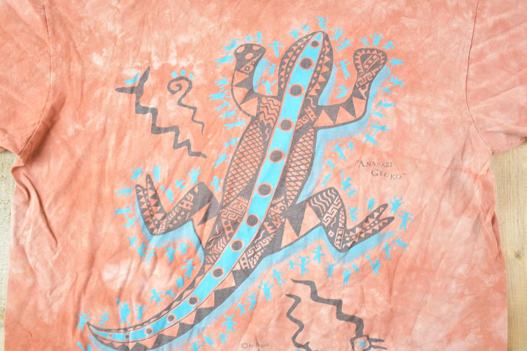 Vintage 1990s Ancient Cave Art Souvenir Lizard T-Shirt Mens L