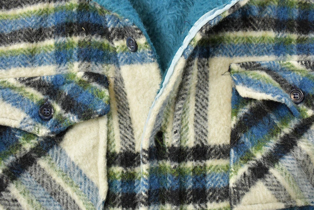Vintage 1980s Lined Flannel Shirt Jacket Men's Large /