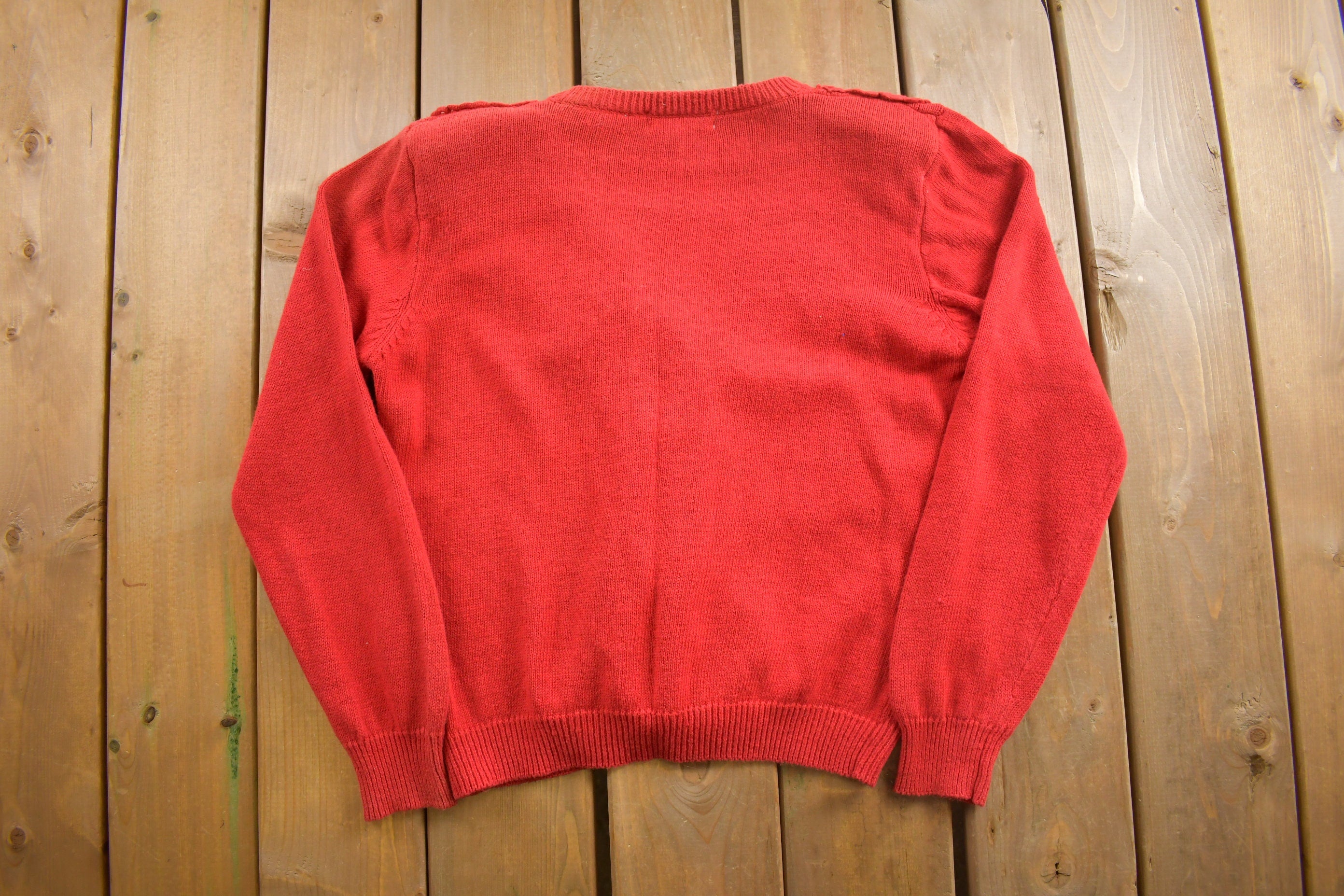 Vintage 1980s Nu Look Floral Pattern Cardigan Sweater
