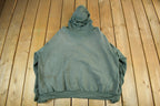 Vintage 1990s Carhartt Thrashed Sun Faded Zip Up Thermal Hoodie Men's 2XL