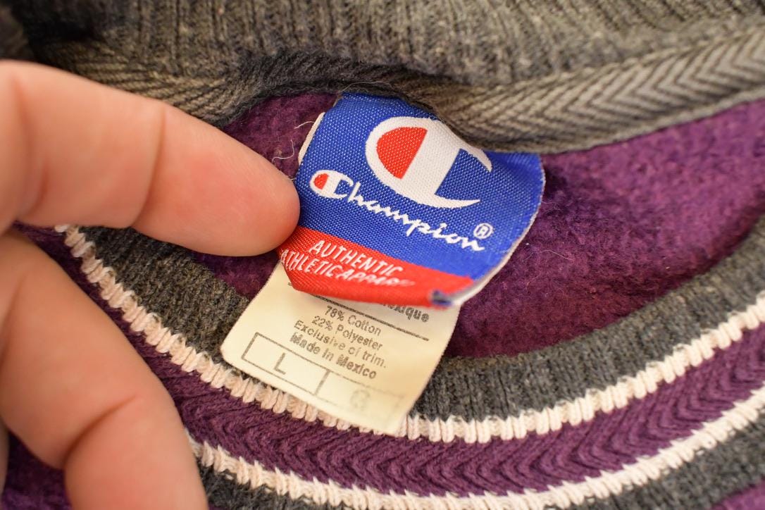 Vintage 1990s Champion Fleece Sweatshirt Men's L