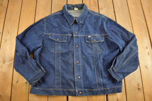 Vintage 1980s GWG Western Denim Jean Jacket / Vintage Denim / Streetwear / Made in Canada / Fall Jacket / 80s Denim / Dark Wash