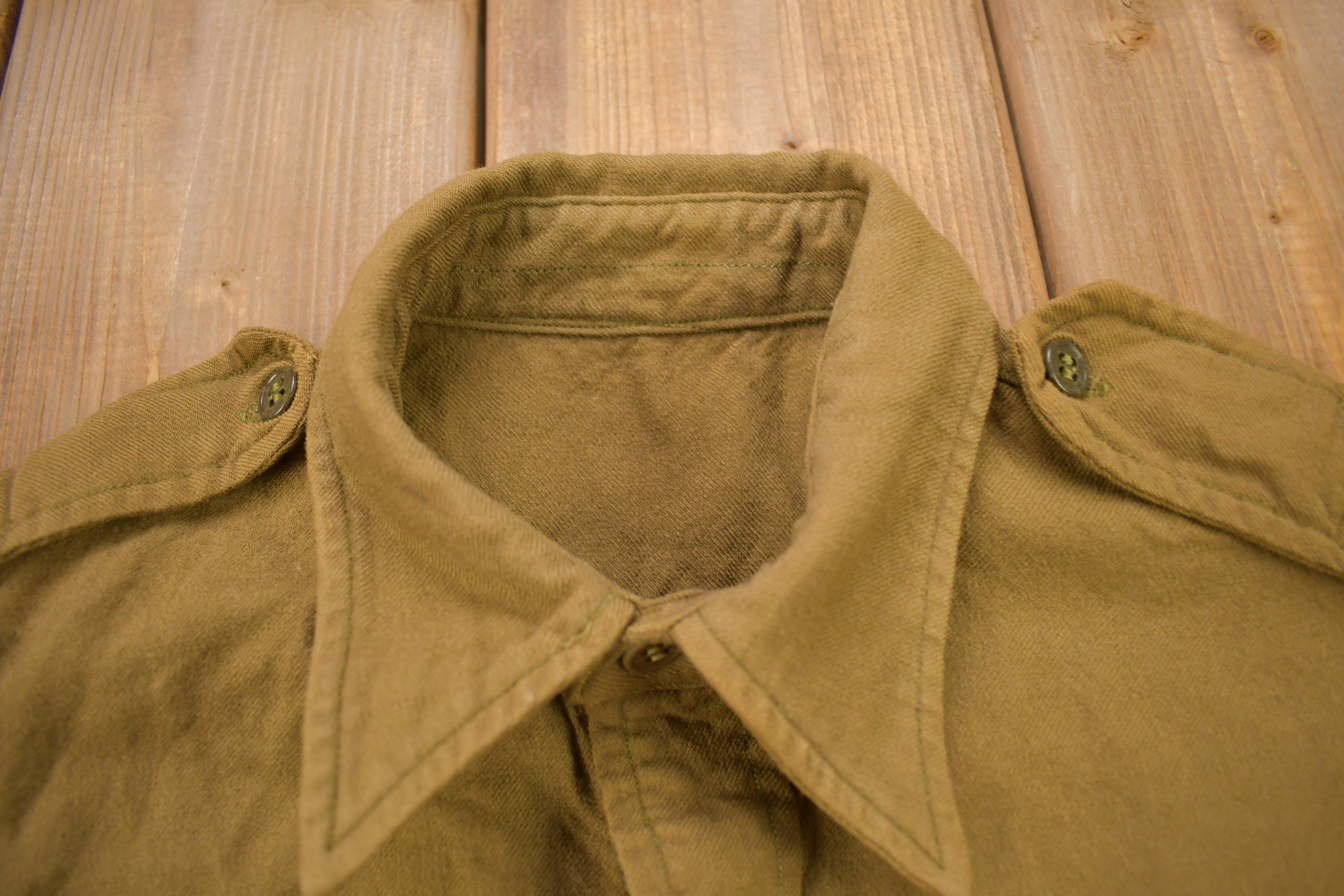 Vintage 1990s Green Blank Button Up Shirt