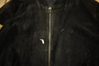 Vintage 1980s United States Navy Suede Varsity Style Jacket