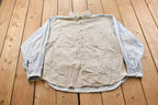 Vintage 1990s Double Impact Blank Colour Block Button Up Shirt