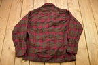 Vintage 1960s Pendleton Plaid Button Up Flannel Shirt
