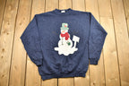 Vintage 1990s Cute Snowman Theme Crewneck Sweater