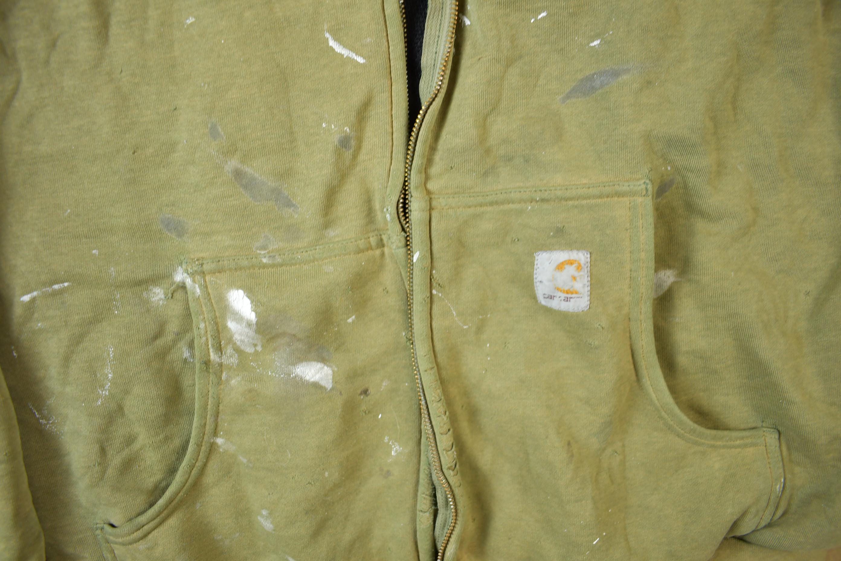 Vintage 90s Carhartt Thermal Lined Zip Up Hoodie Size XL