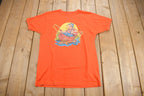 Vintage 1970s Fisherman Graphic Ringer T Shirt