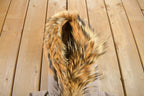 Vintage 1980s Full Length Fur Hooded Puffer Jacket