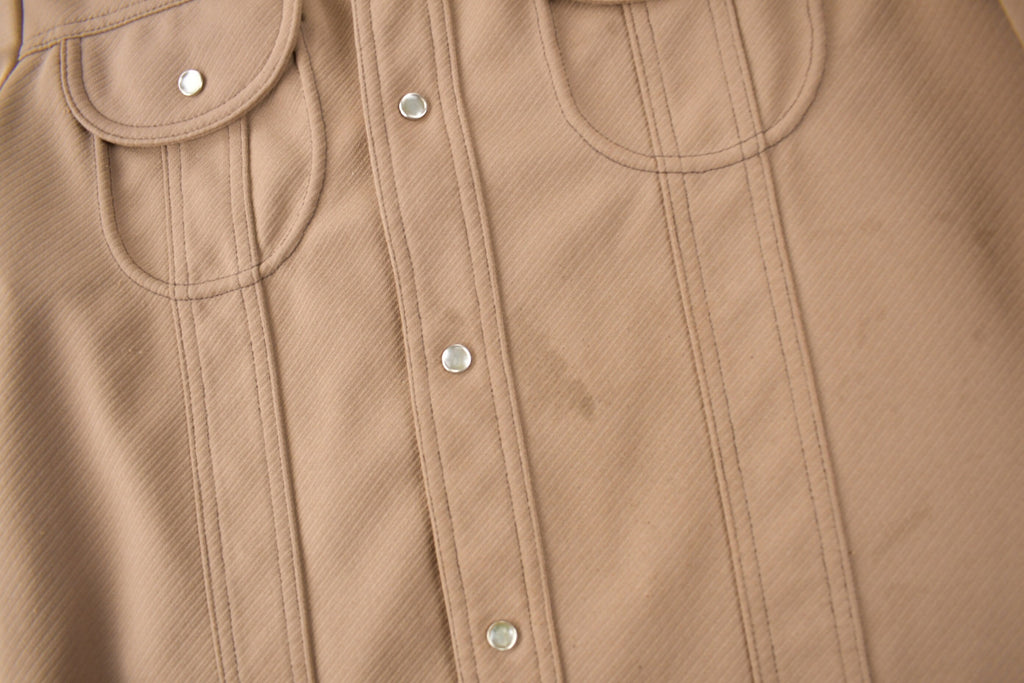 Vintage 1970s Levi's Panatela Tops Western Style Pearl Snap Button Up Shirt Made in USA Size L