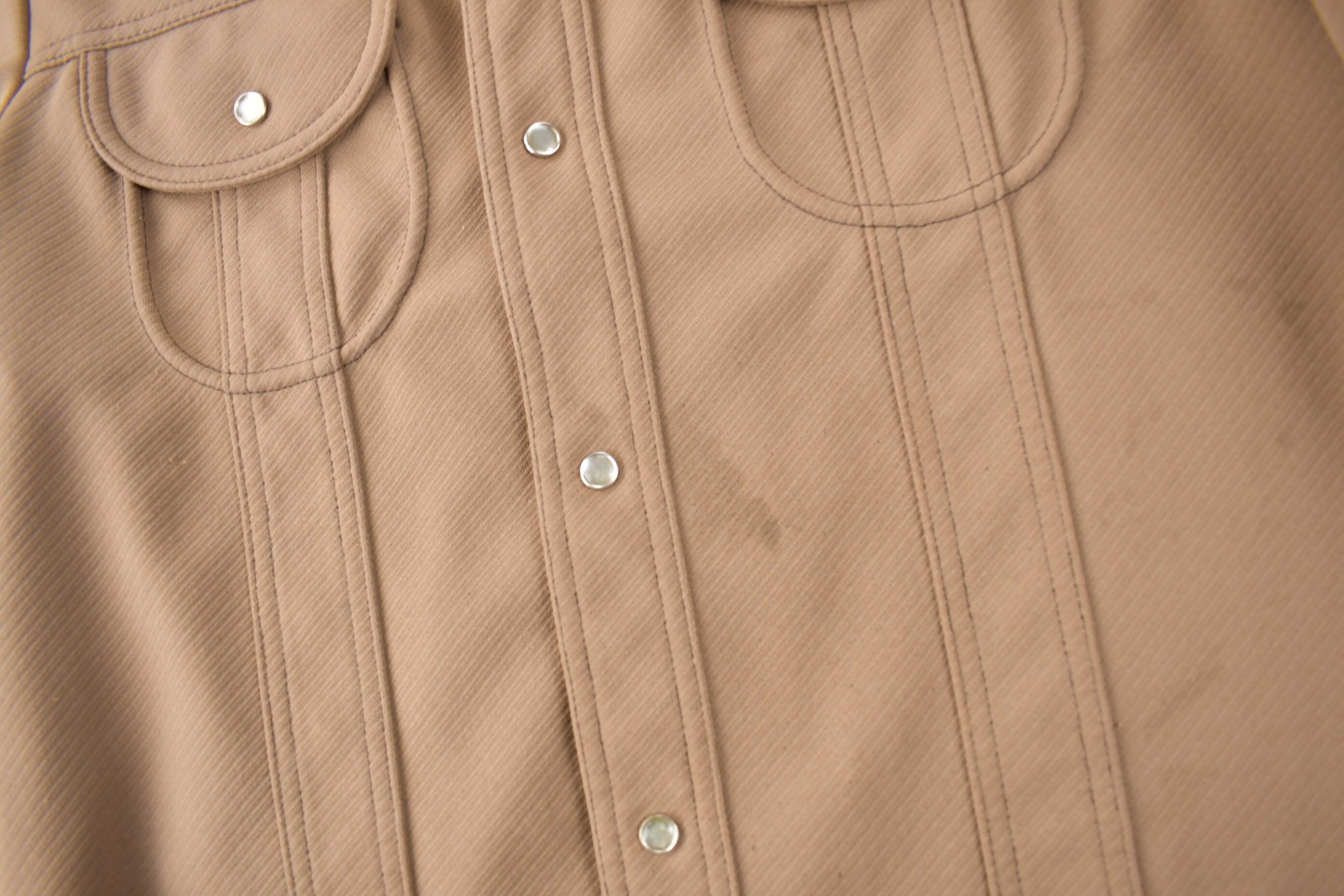 Vintage 1970s Levi's Panatela Tops Western Style Pearl Snap Button Up Shirt Made in USA Size L