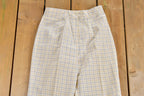 Vintage 1970s Girl Talk Plaid Bell Bottom Trousers Size 25 x 30