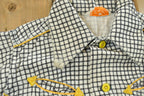Vintage 1960s King Kole Gingham Check Button Up Western Shirt Youth 6