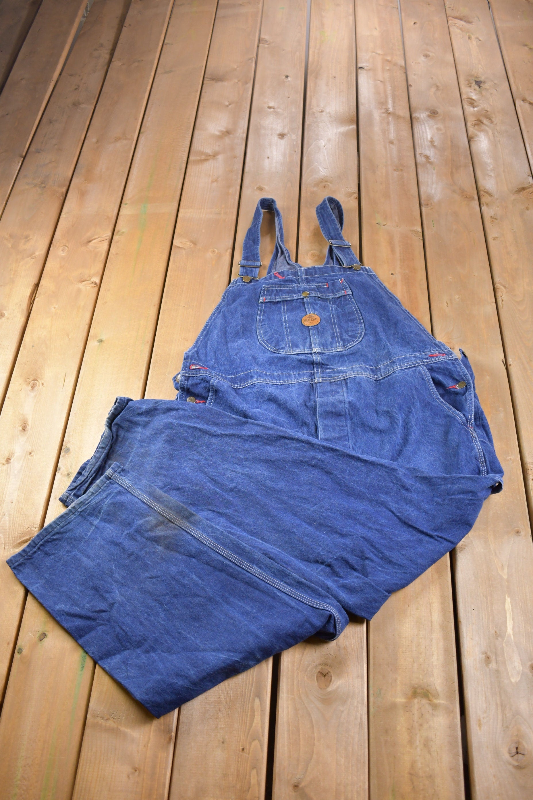 Vintage 1990s Red Kap Denim Jean Overalls Size 44 x 30