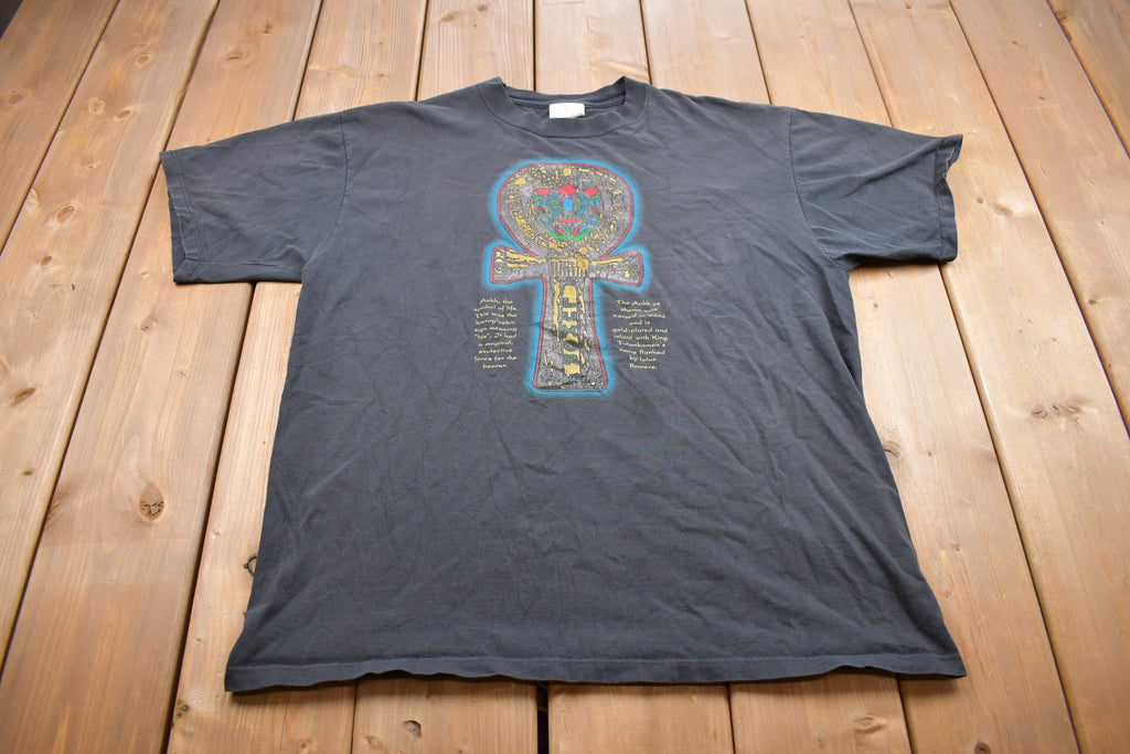 Vintage 1990s Ankh Graphic T Shirt Single Stitch