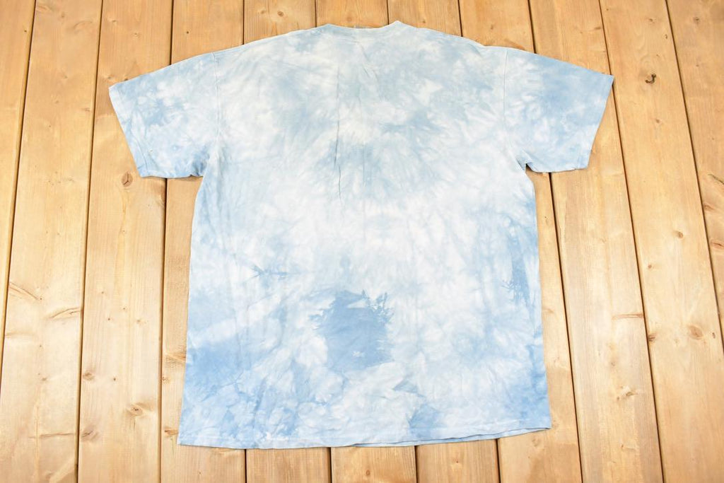 Vintage 1990s The Mountain Tye Dye Multi Fish Souvenir Travel T-Shirt Men's XL