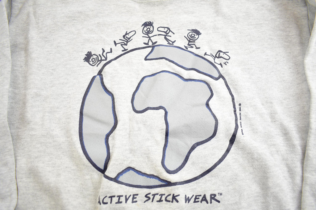 Vintage 1995 Active Stickwear Crewneck Sweatshirt Made In USA