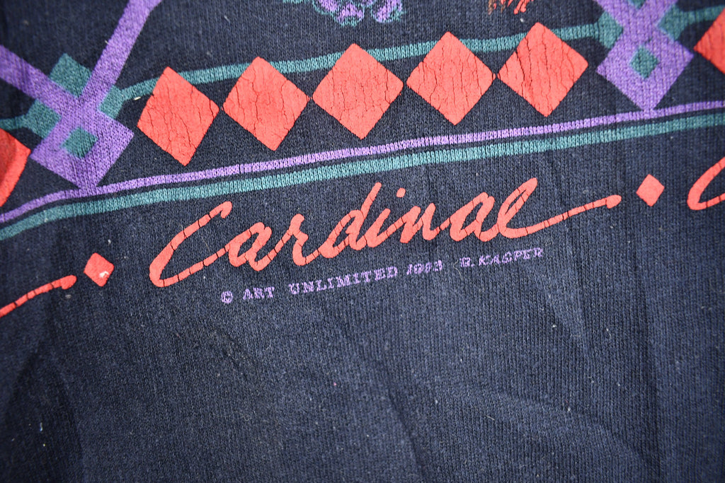 Vintage 1993 Cardinal Theme Art Unlimited Cute Crewneck Sweater