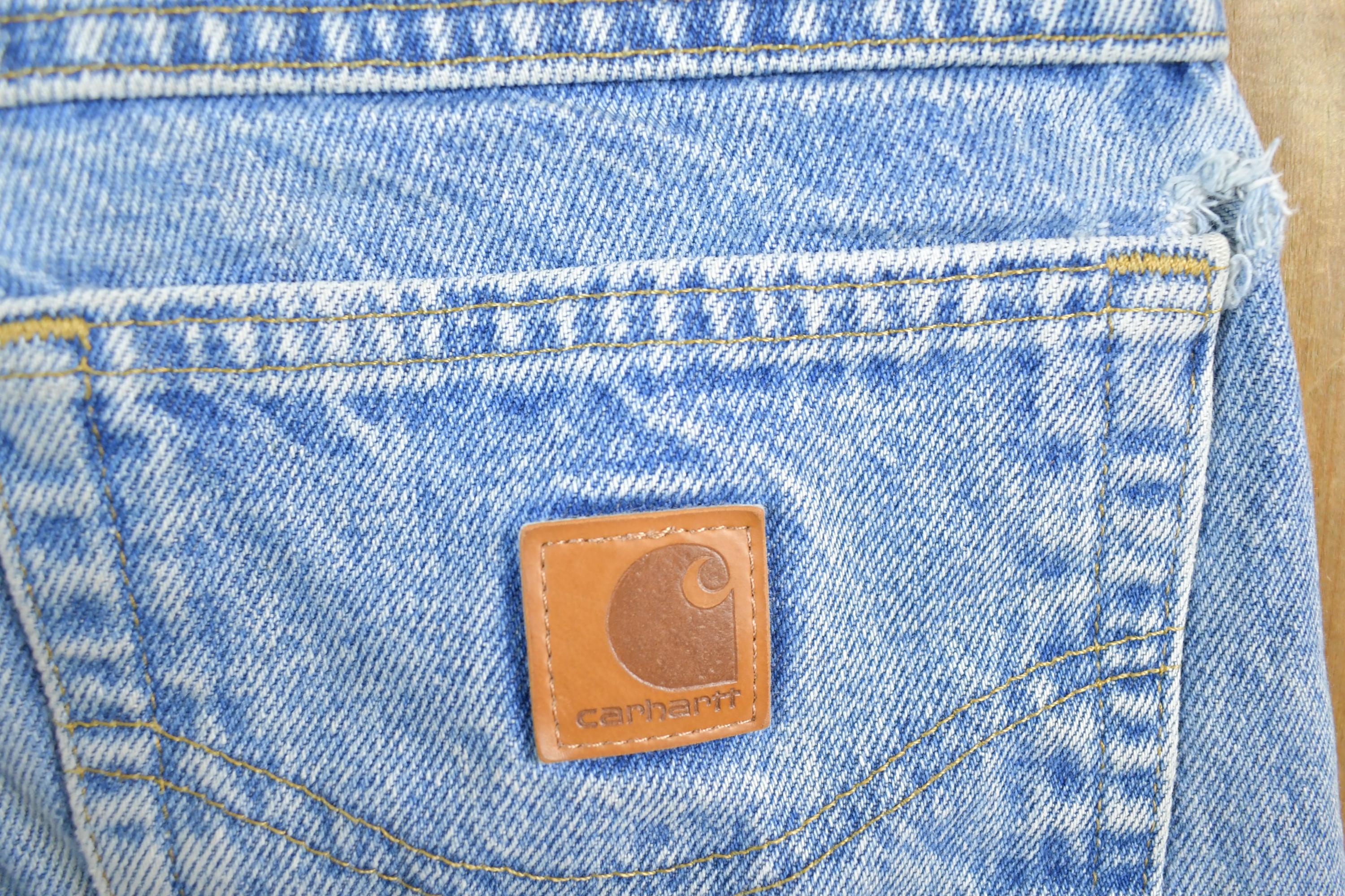 Vintage 1990s Carhartt Denim Work Jeans Size 34 x 34