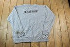 Vintage 1990s Team Nike Embroidered Mini Swoosh Crewneck Sweatshirt