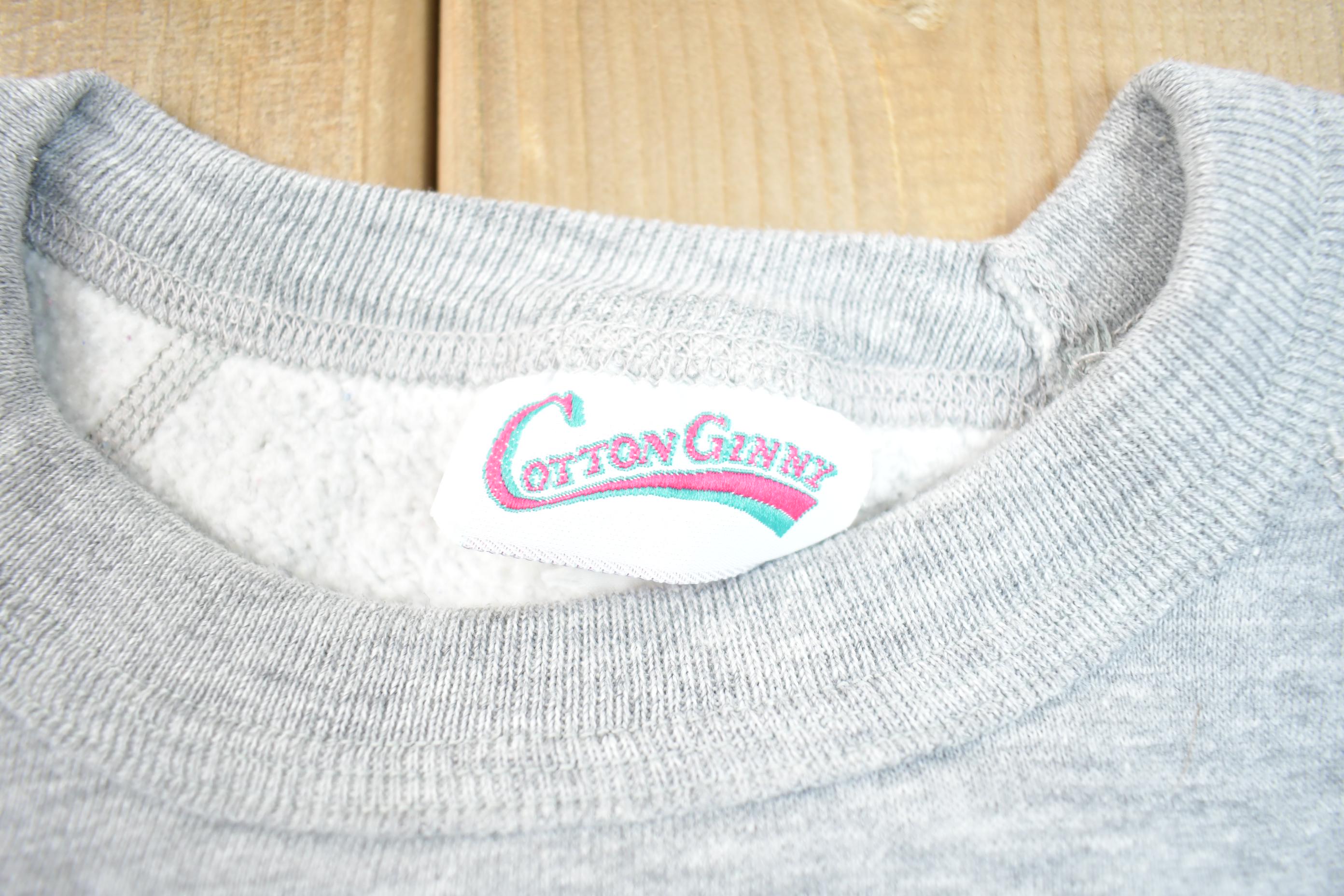 Vintage 1990s Cotton Ginny Blank Crewneck Sweatshirt Made In USA