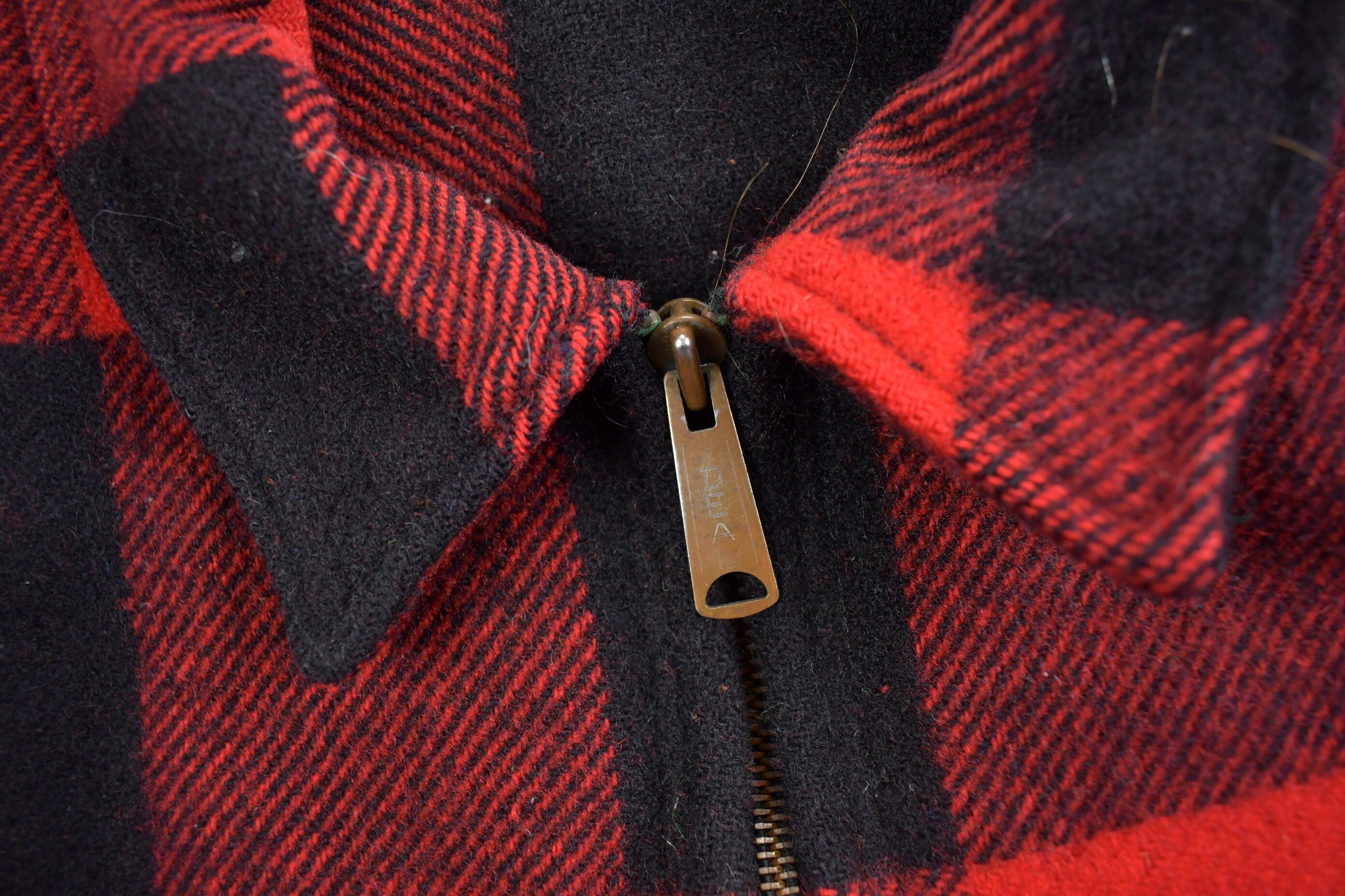 Vintage 1980s Woolrich Wool Buffalo Plaid Button Up Shacket