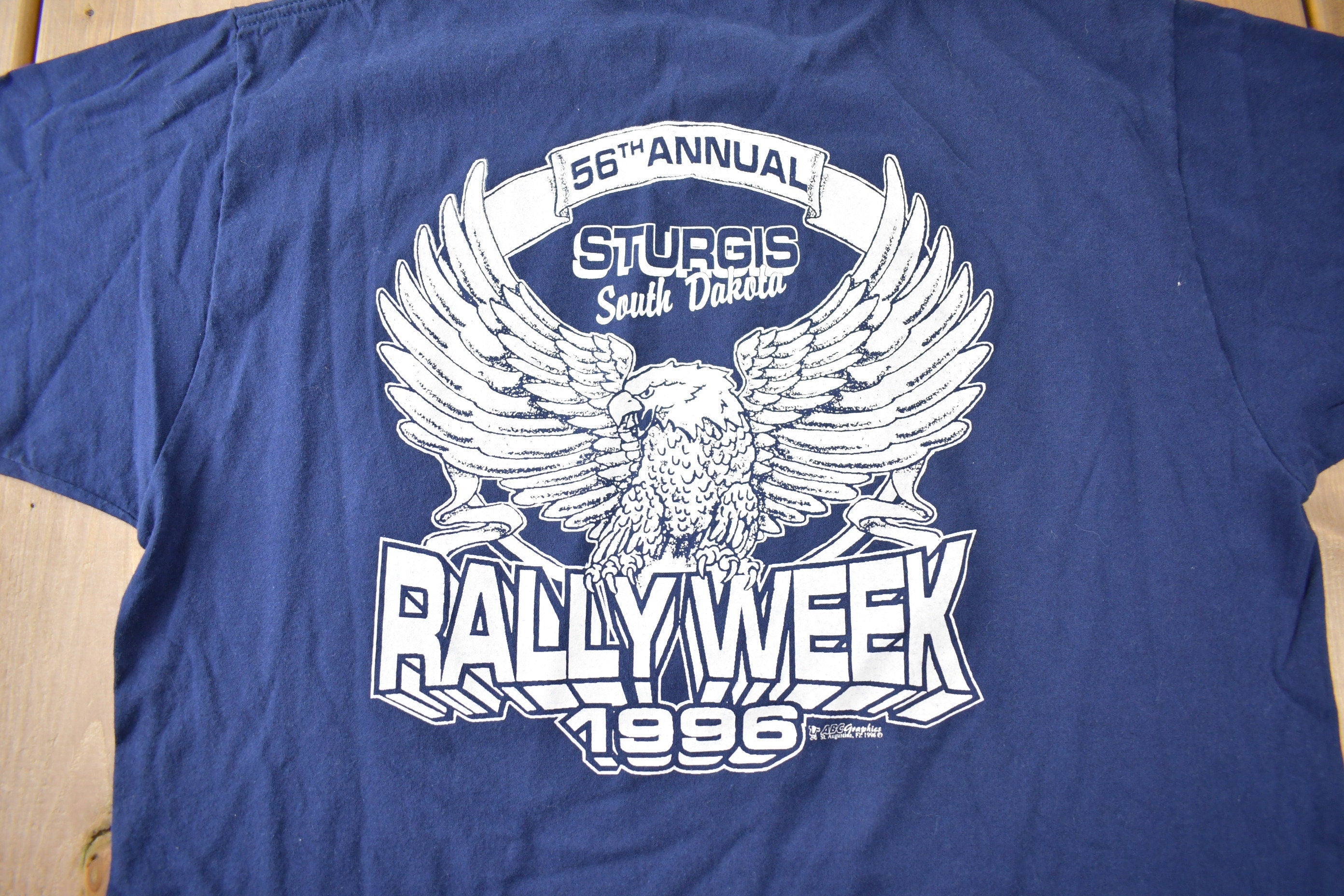 Vintage 1996 Rally Week Sturgis South Dakota Souvenir T Shirt Made In USA Size XL