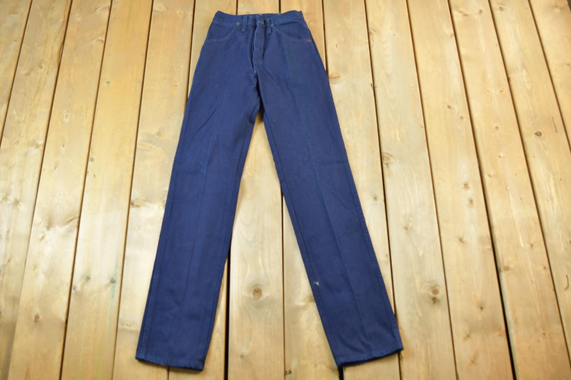 Vintage 1960s Deadstock Wrangler Cowboy Cut Denim Jeans Size 20 x 27 Made In USA