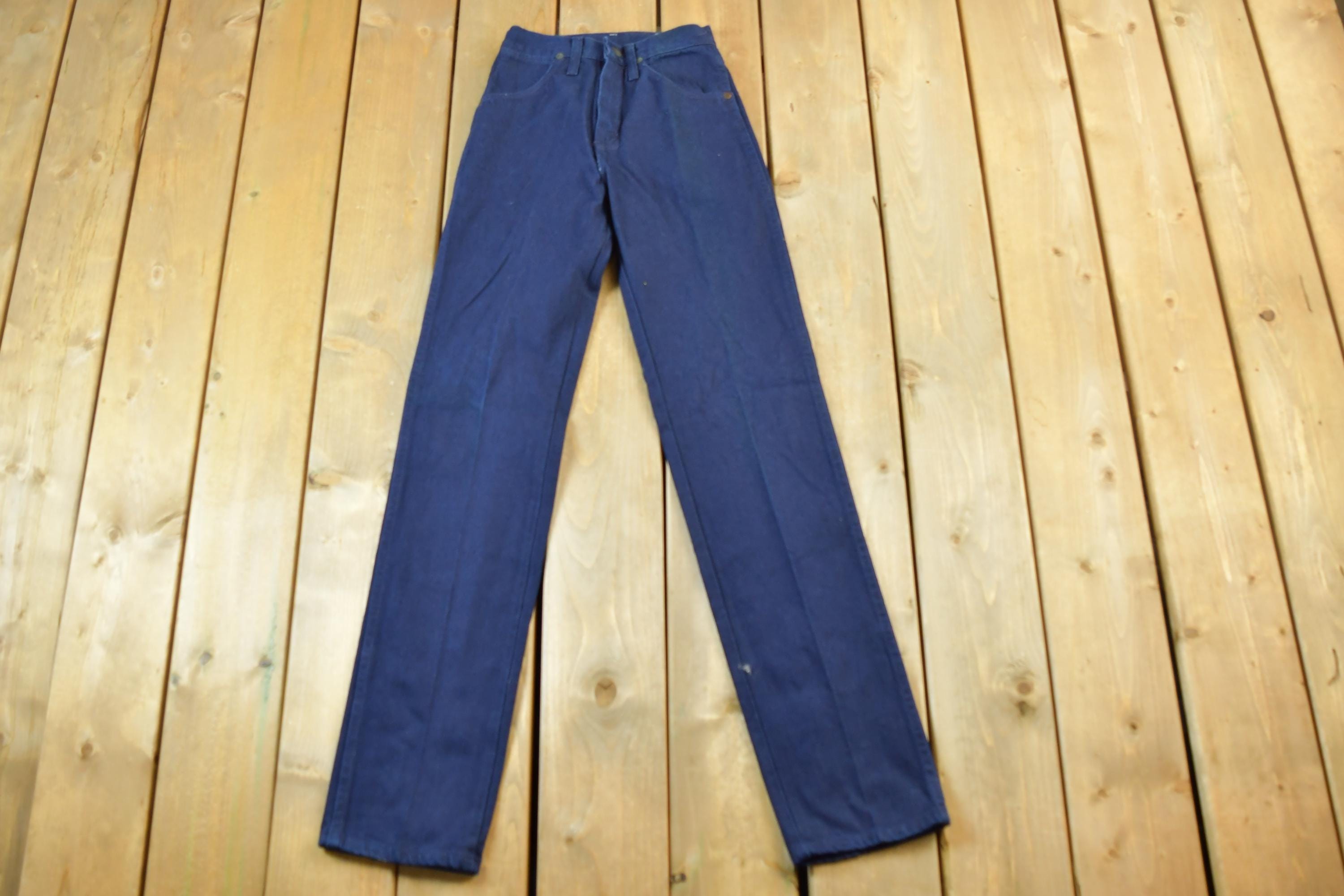 Vintage 1960s Deadstock Wrangler Cowboy Cut Denim Jeans Size 20 x 27 Made In USA