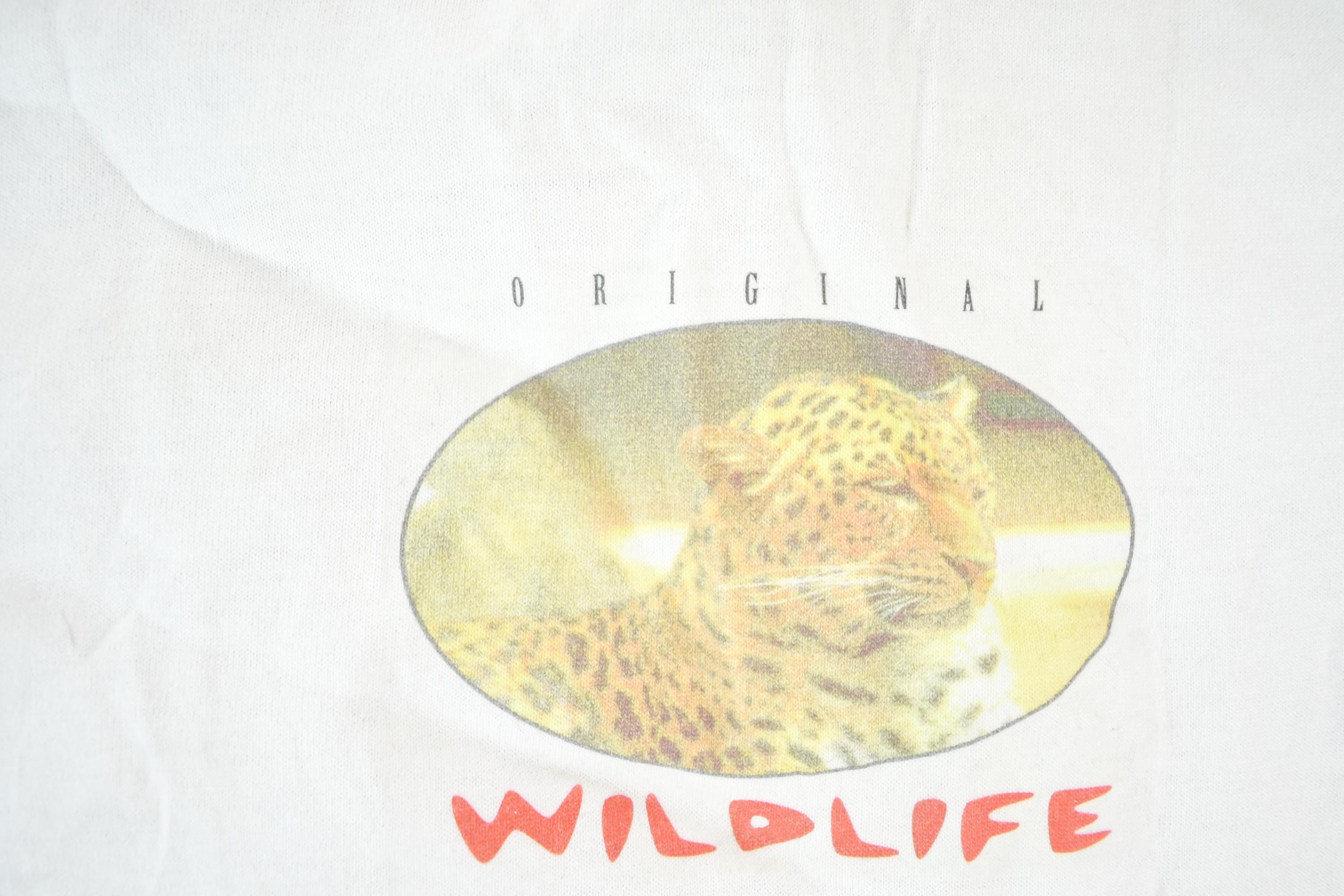Vintage 1990s Original Wildlife Souvenir Cheetah T-Shirt Men's M / Made In USA / Vintage Vacation Tee / Rare Destination Tee / Summer Shirt