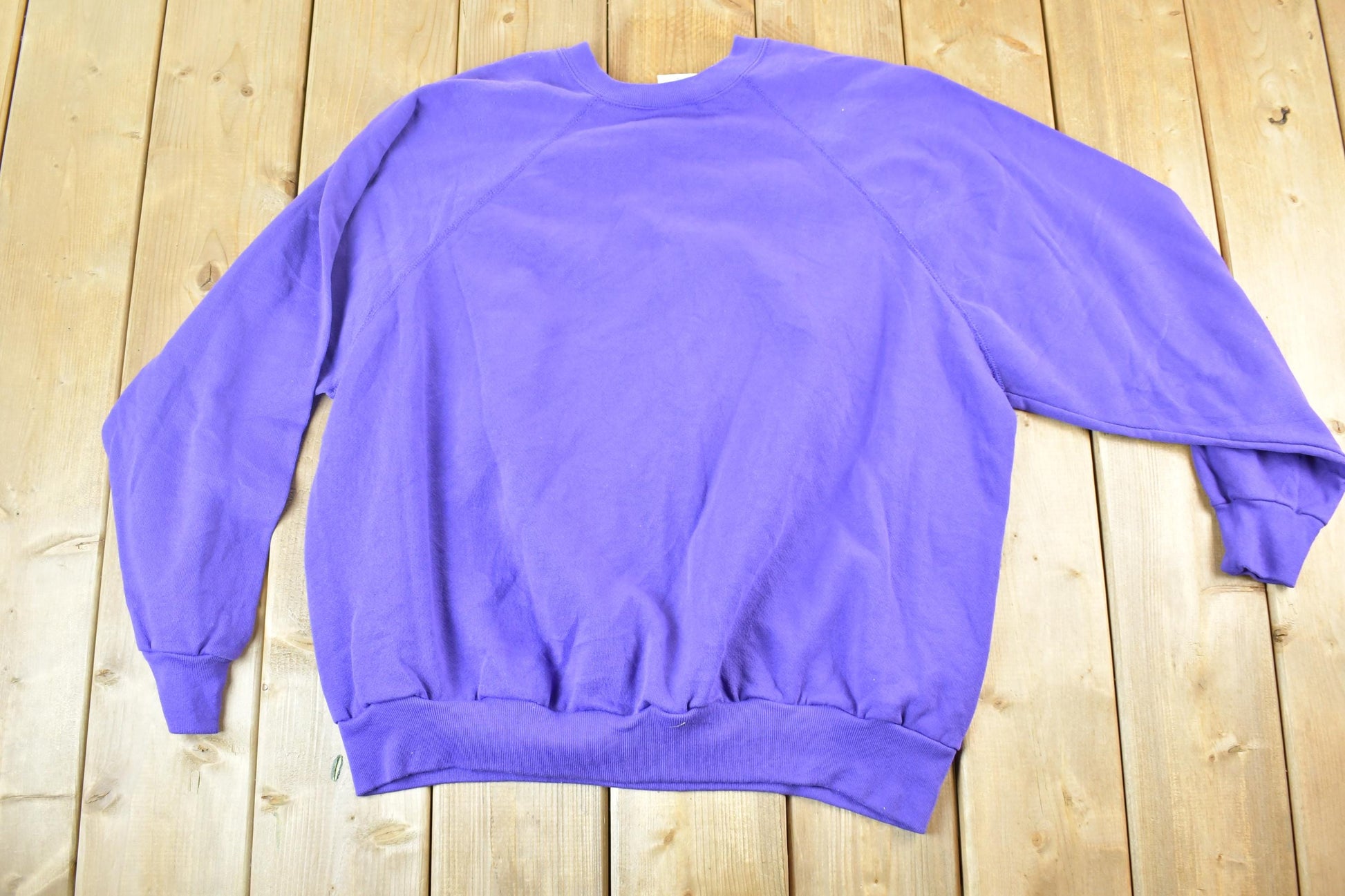 Vintage 1990s Blank Purple Crewneck Sweatshirt Mens XXL