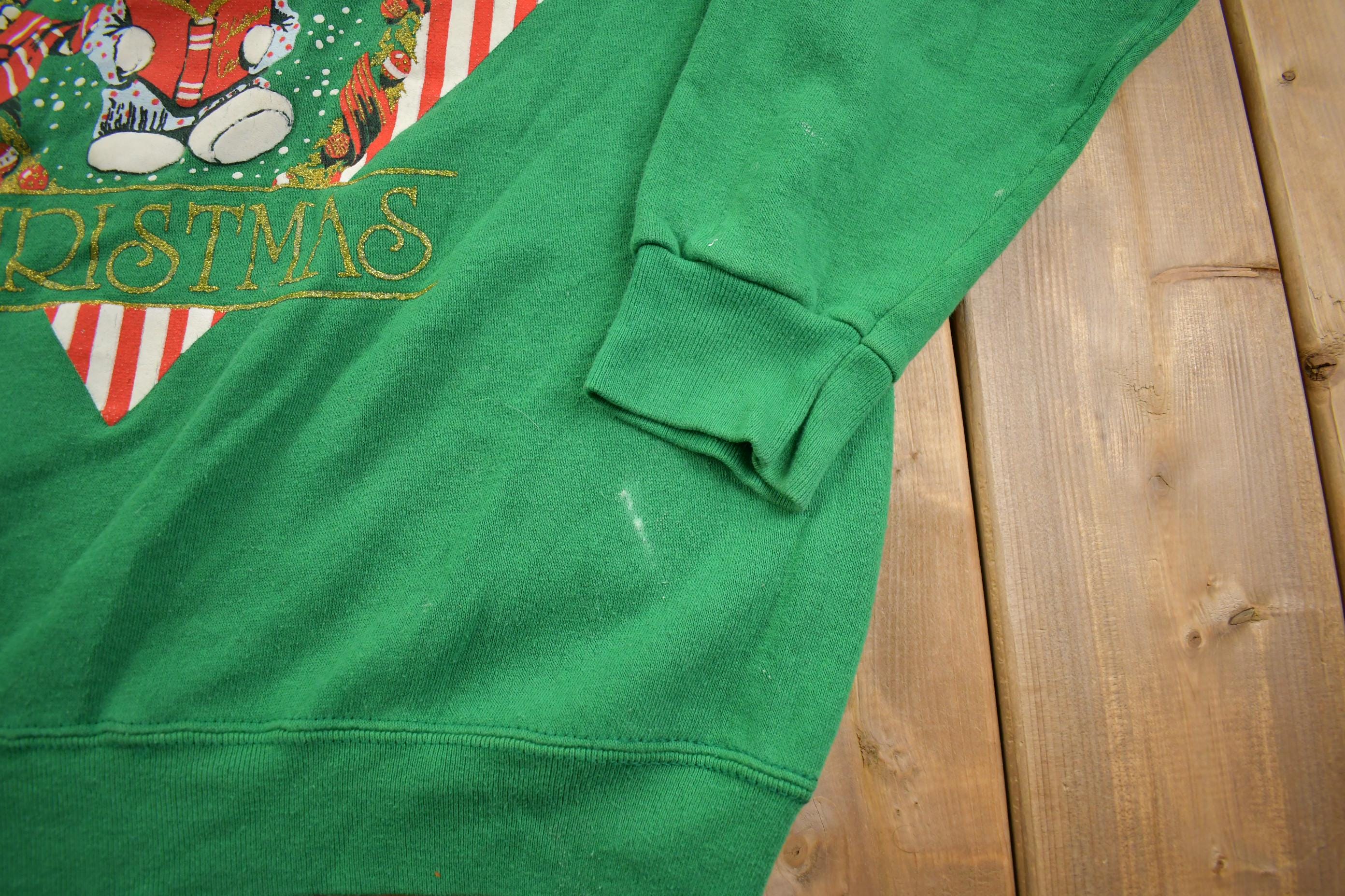 Vintage 1990s Cute Grandma Style Crewneck Sweater Made In USA