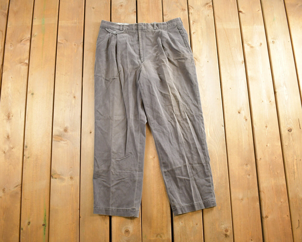 Vintage 1980s Just Casuals Grey Slacks Size 34x27