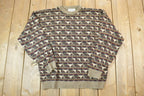 Vintage 1990s Crossings Abstract Pattern Knit Crewneck Sweater