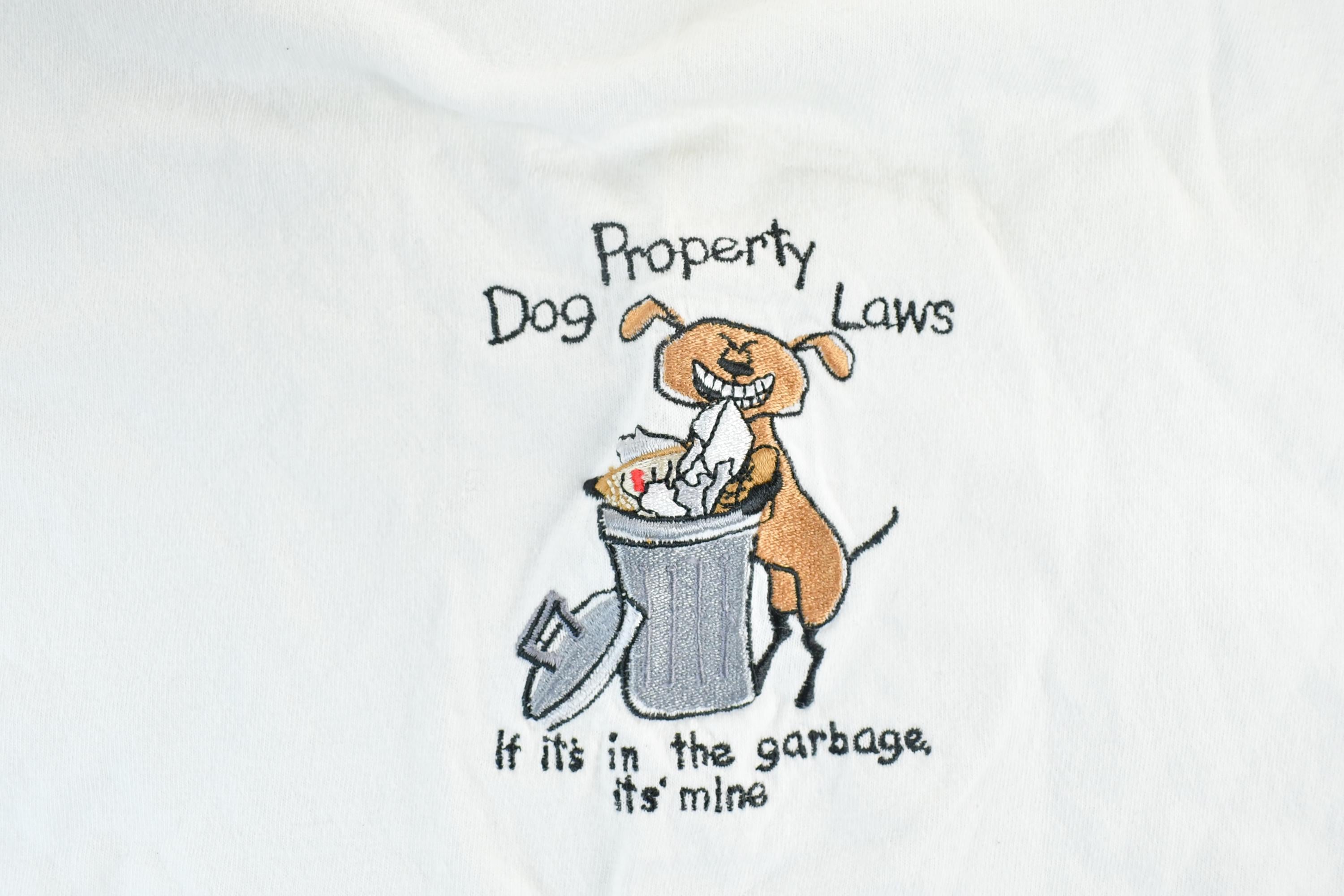 Vintage 1990s Dog Property Laws Single Stitch T-Shirt