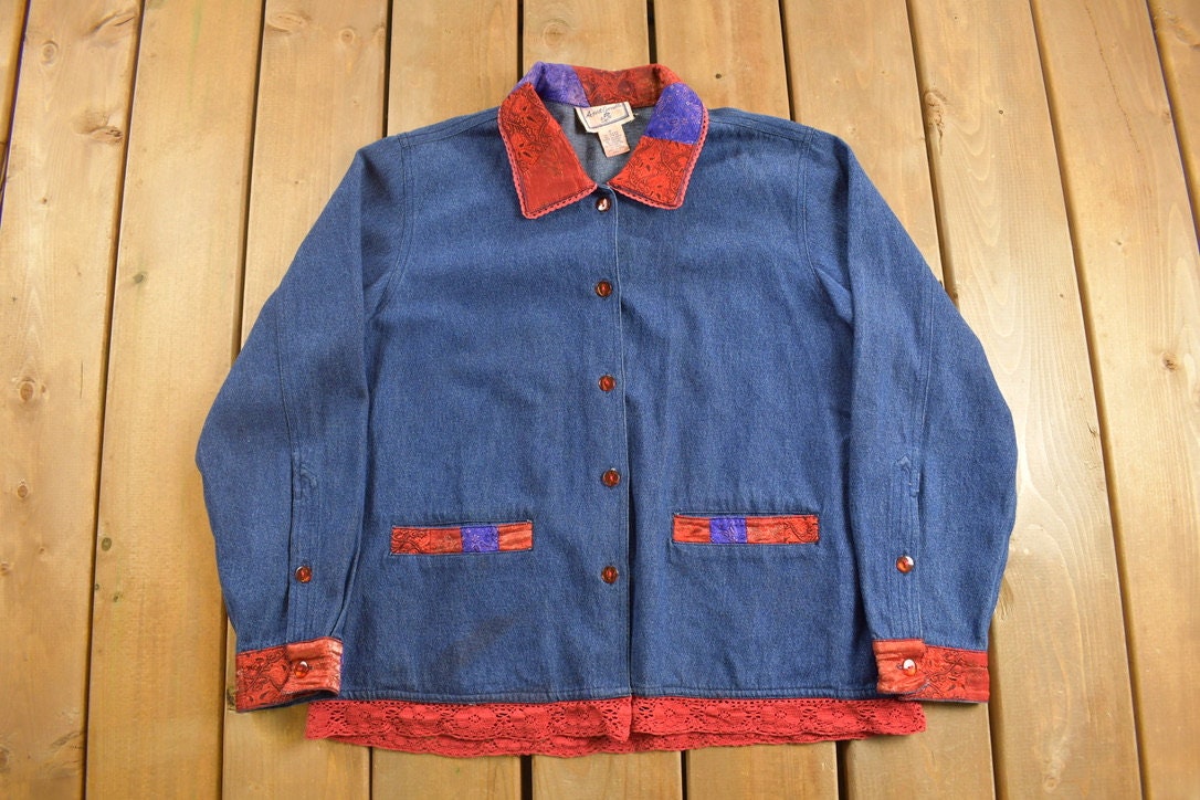 Vintage 1990s April Cornell Light Denim Jacket