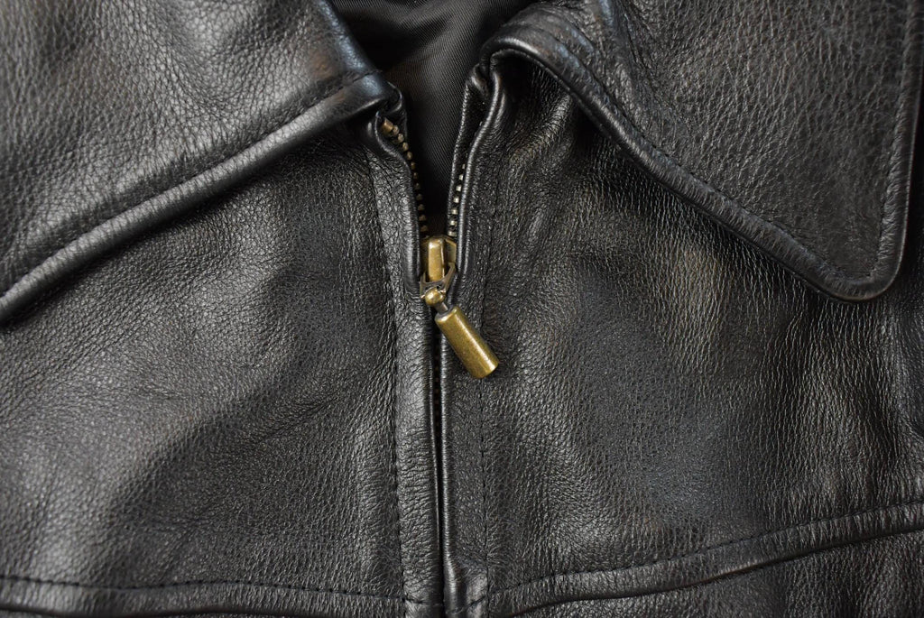 Vintage 1990s Otello Pelle Leather Motorcycle Jacket Women's M / Leather Biker Jacket / Leather Coat / Winter Outerwear / 90s Jacket