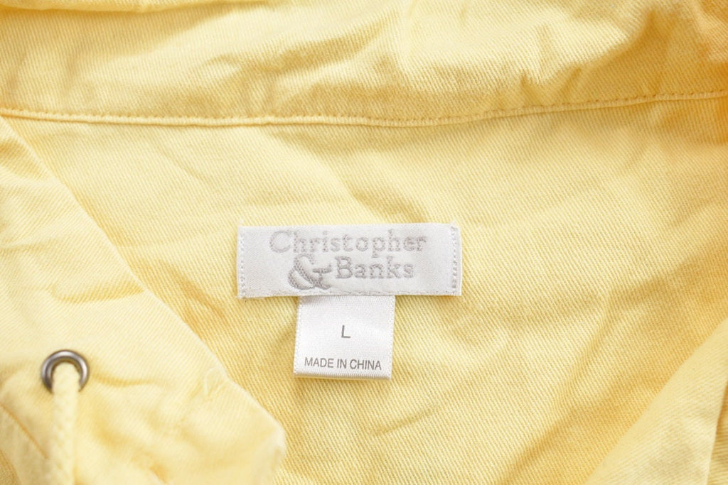 Vintage 1990s Christopher & Banks Park Theme Quarter Button Lightweight Sweater