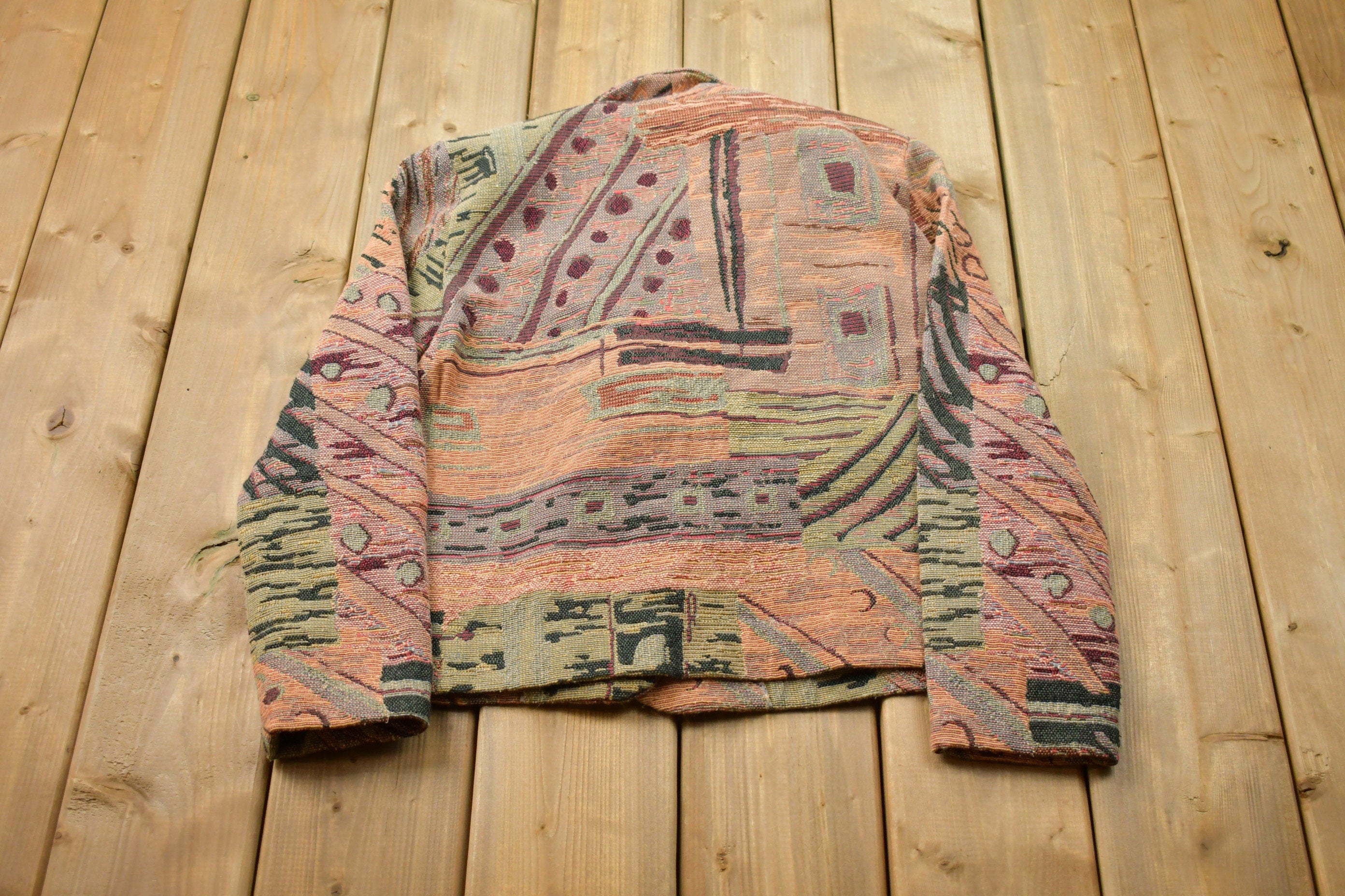Vintage 1990s All Over Print Blazer Jacket