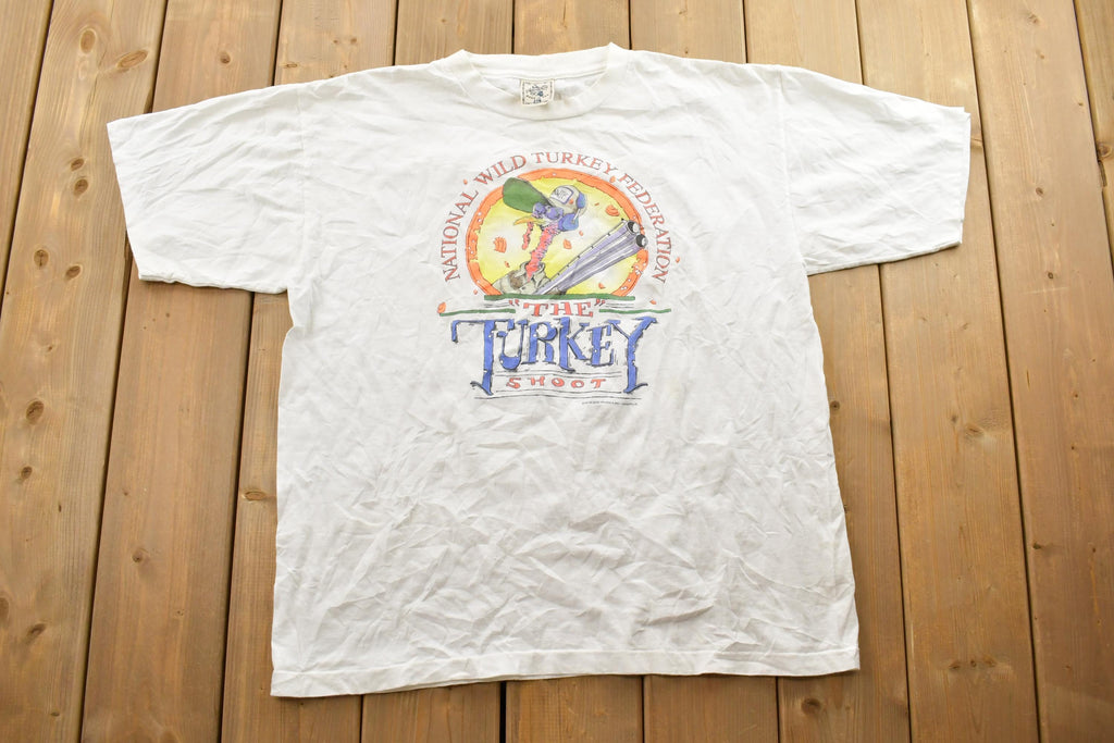Vintage 1990s The Turkey Shoot Hunting Souvenir T-Shirt  Streetwear  Made In USA  Vacation Tee  Travel T Shirt  NWTF  Katie Didsi Art