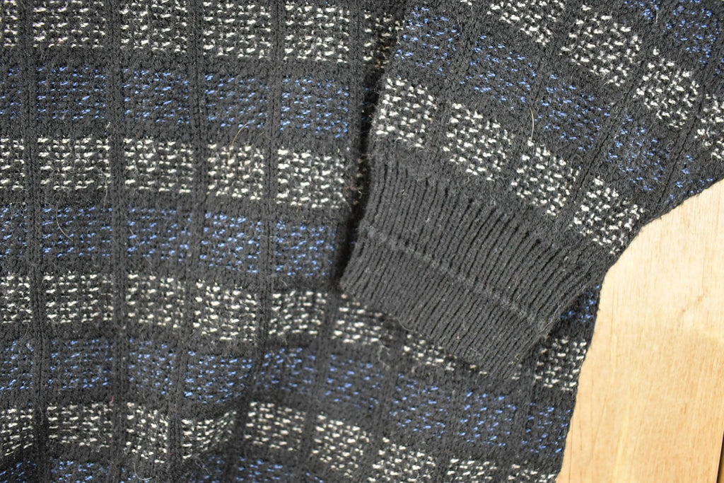 Vintage 1990s Abstract Pattern Knit Crewneck Sweater Mens L