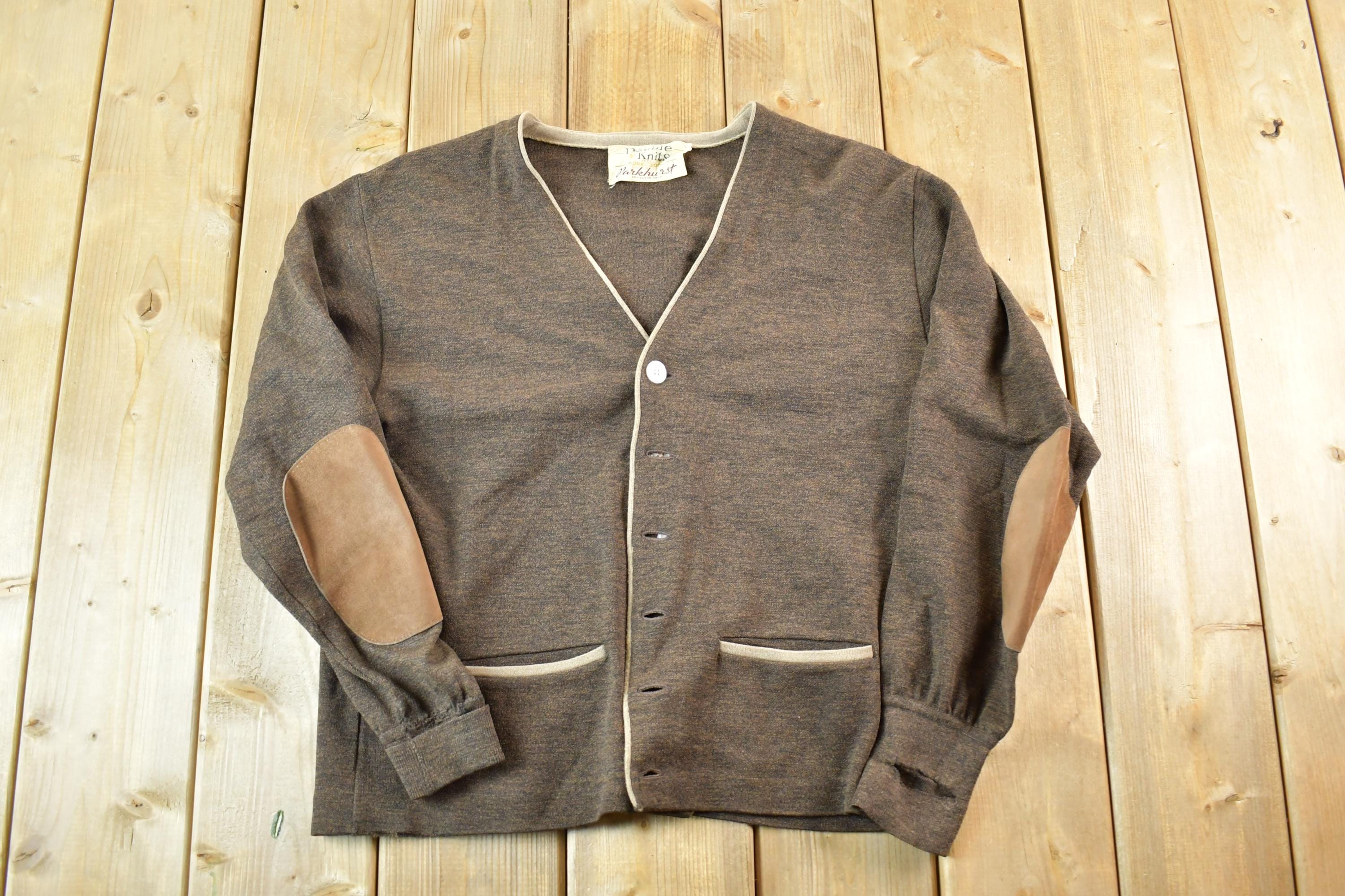 Vintage 1960s Parkhurst Double Knits Wool Knit Sweater Mens M