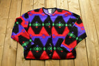 Vintage 90's David Wayne Aztec Graphic Knitted Sweater
