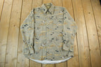 Vintage 2000s Me Sport Ducks All Over Print Button Up Shirt Men's Medium