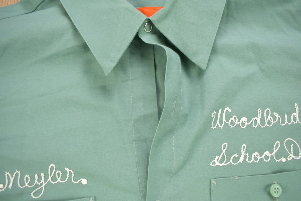 Vintage 1980s Chain Stitched Button Up Uniform T-Shirt